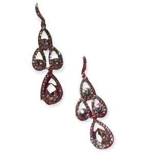 Costume Dangle Fishhook Sparkle Formal Earrings